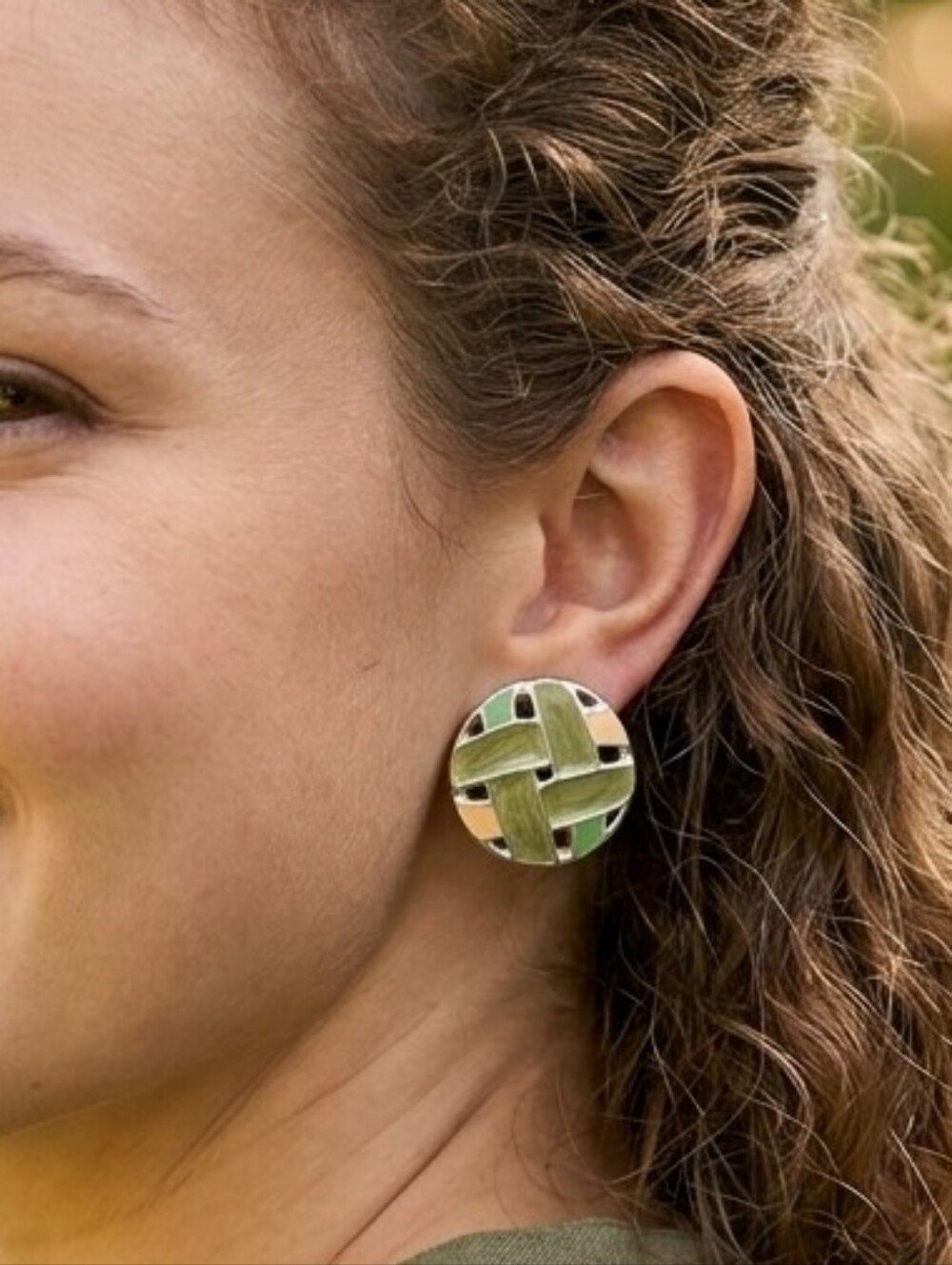 Collectible Vintage Enamel Earrings